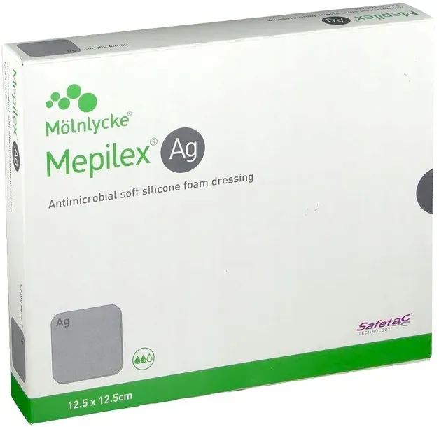Mölnlycke - Mepilex Ag - 12,5 x 12,5cm - 1szt.