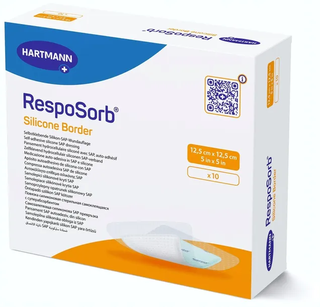 HARTMANN RespoSorb Silicone Border 12,5 x 12,5cm 10szt.