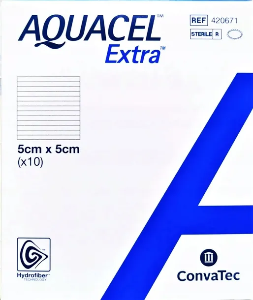 ConvaTec AQUACEL Extra 5cm x 5cm 10szt. Hydrofiber
