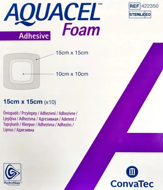 ConvaTec AQUACEL FOAM ADH 15x15cm 10szt. przylepny