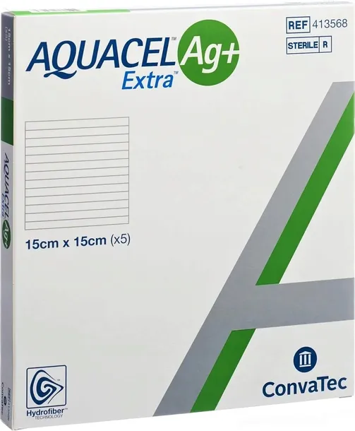 ConvaTec - AQUACEL Ag+ Extra - 15 x 15cm, 5szt.