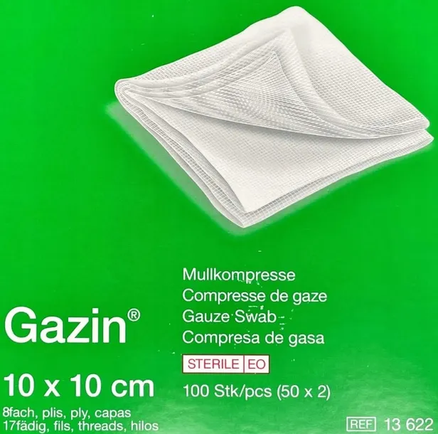 L&R - Gazin 10 x 10cm, 100szt. 17n 8w jałowy