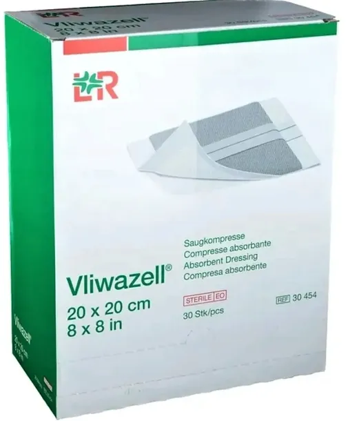L&R - Vliwazell - 20 x 20 cm - 30szt. jałowy