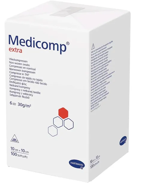 HARTMANN Medicomp EXTRA 10x10cm 100szt 6w niejał.