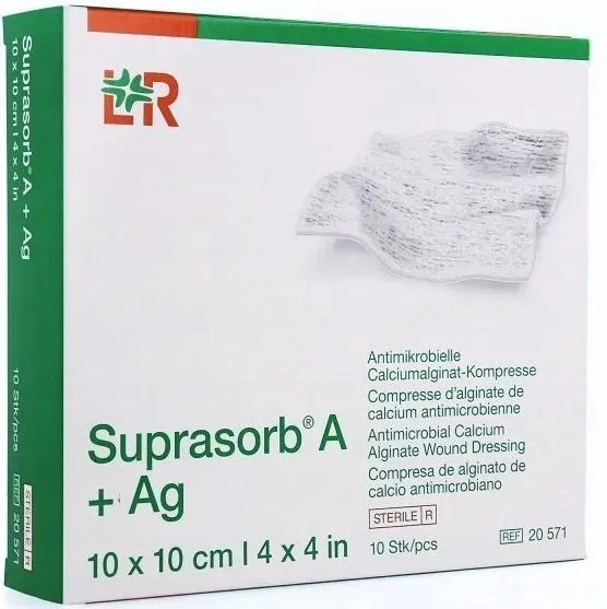 L&R - Suprasorb A + Ag - 10 x 10cm - 10szt.
