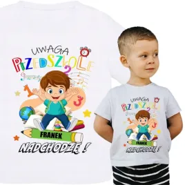 koszulki-dzien-przedszkolaka-z-imieniem-uwaga-nadchodze-biale-bawelna-98-cm