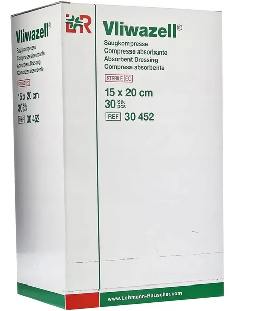 L&R - Vliwazell - 15 x 20 cm - 30szt. jałowy