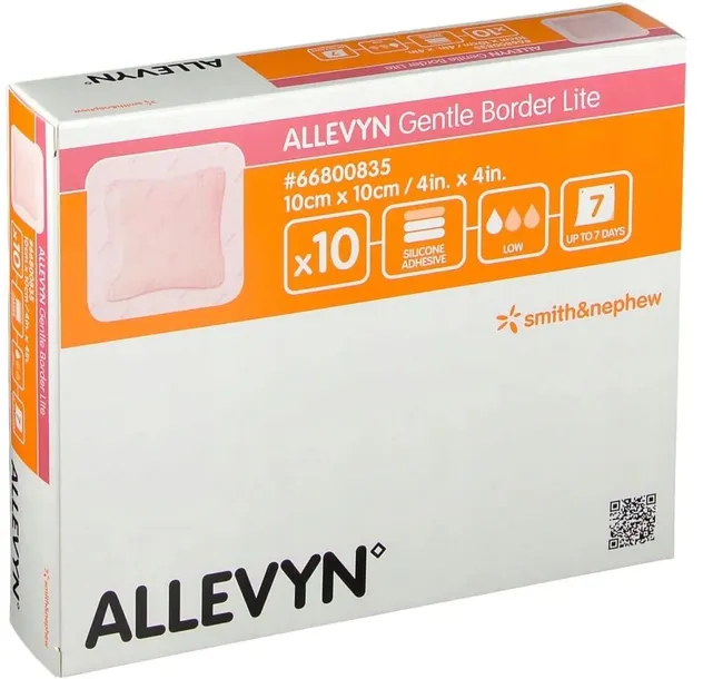 Smith Nephew ALLEVYN Gentle Border Lite 10 x 10cm