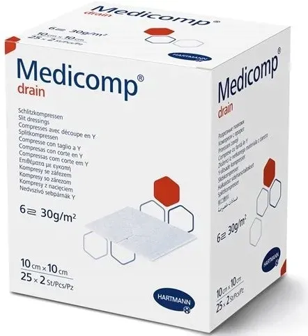 HARTMANN - Medicomp DRAIN 10x10cm, 25x2szt. jałowe