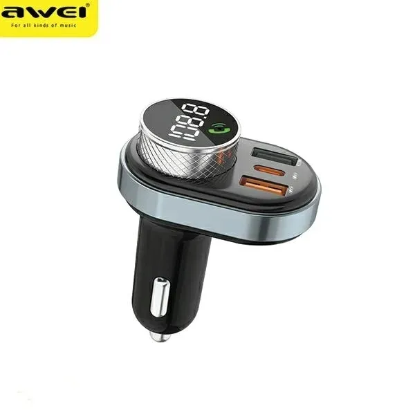 transmiter-fm-awei-c-843-bluetooth-5-0-mp3-1xusb-a-1xusb-c-czarny-stan-nowy