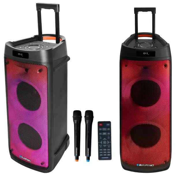 BLAUPUNKT KOLUMNA MOBILNA GŁOŚNIK 700W BT KARAOKE LED+2 MIKROFONY PB08DB