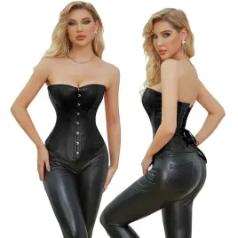czarny-skorzany-gorset-wyszczuplajacy-talie-modelujacy-ekoskora-xl