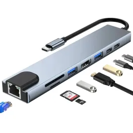 rozgaleziacz-usb-hub-przejsciowka-2xusb-c-8w1sd-tf-2xusb-hdmi-lan
