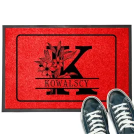 wycieraczka-czerwona-motyw-roslinny-z-twoim-nazwiskiem-styl-w-twoim-domu-wz