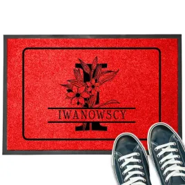 wycieraczka-czerwona-motyw-roslinny-z-twoim-nazwiskiem-przy-drzwiach-hit-wz