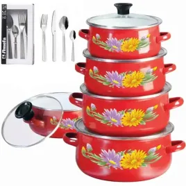 garnki-emaliowane-czerwone-zestaw-garnkow-sztucce-amefa-colibri-24el