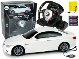 auto-zdalnie-sterowane-bmw-m3-biale-pilot-kierownica-1-18-dzwiek-swiatla