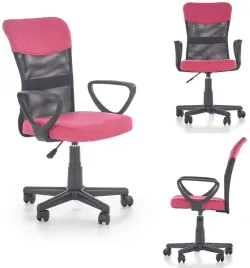 fotel-obrotowy-mlodziezowy-do-biurka-z-tkaniny-siatki-timmy-rozowy-czarny