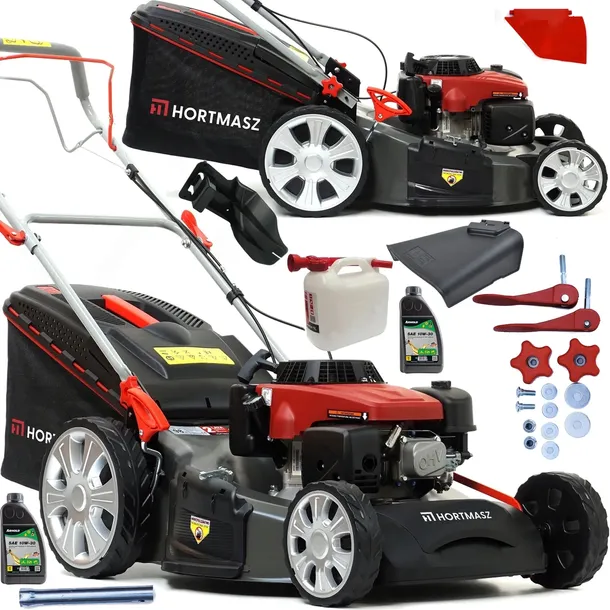 POTĘŻNA 58cm kosiarka spalinowa z napędem HORTMASZ 7,5KM 224cc LONCIN 4w1GT