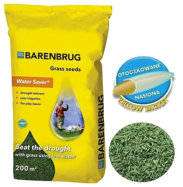 Trawa Nasiona Barenbrug 5kg OTOCZKA WATER SAVER na tereny suche + poradnik