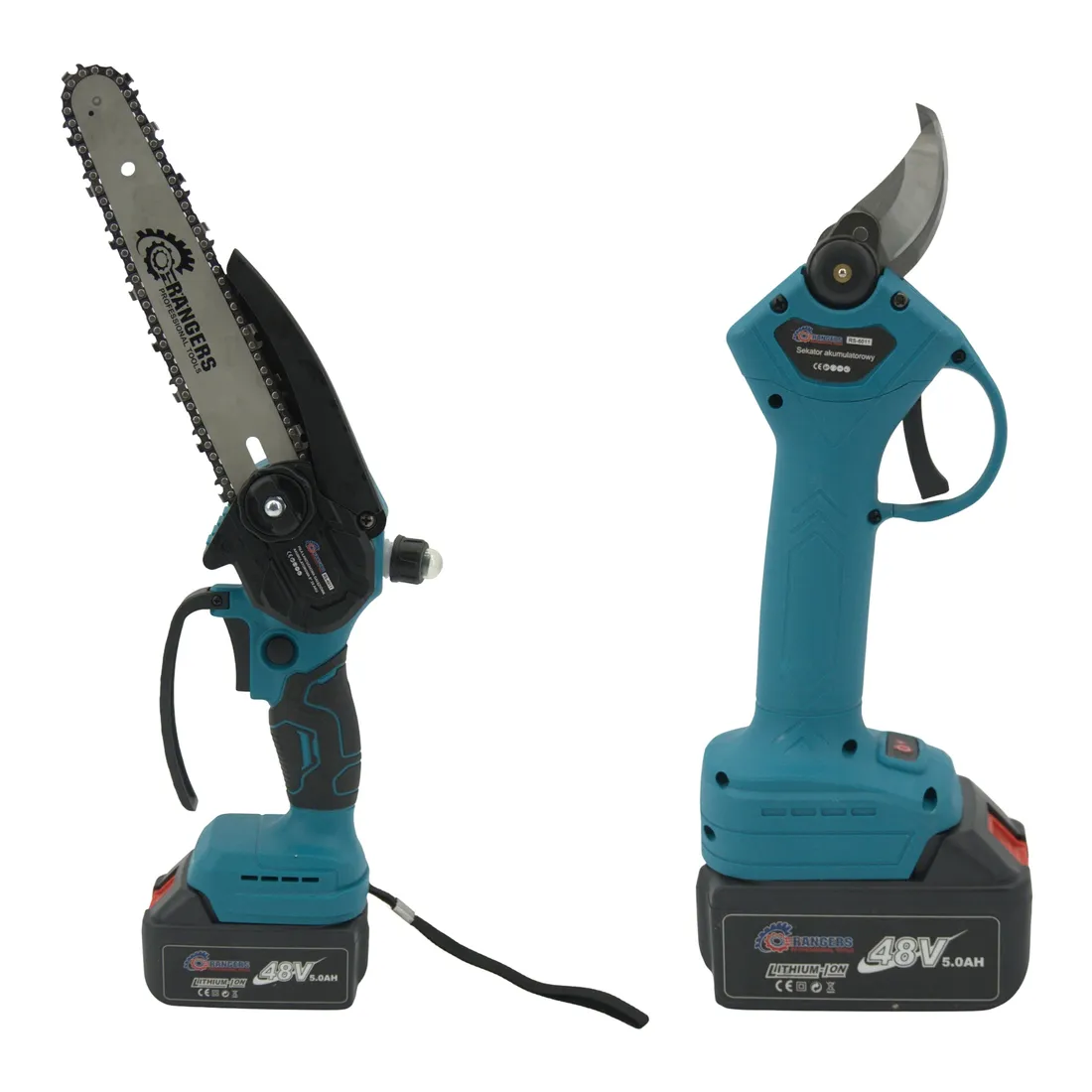pila-lancuchowa-teleskopowa-sekator-48v-2x-aku-wysiegnik-do-scinania-do-4-m-stan-nowy