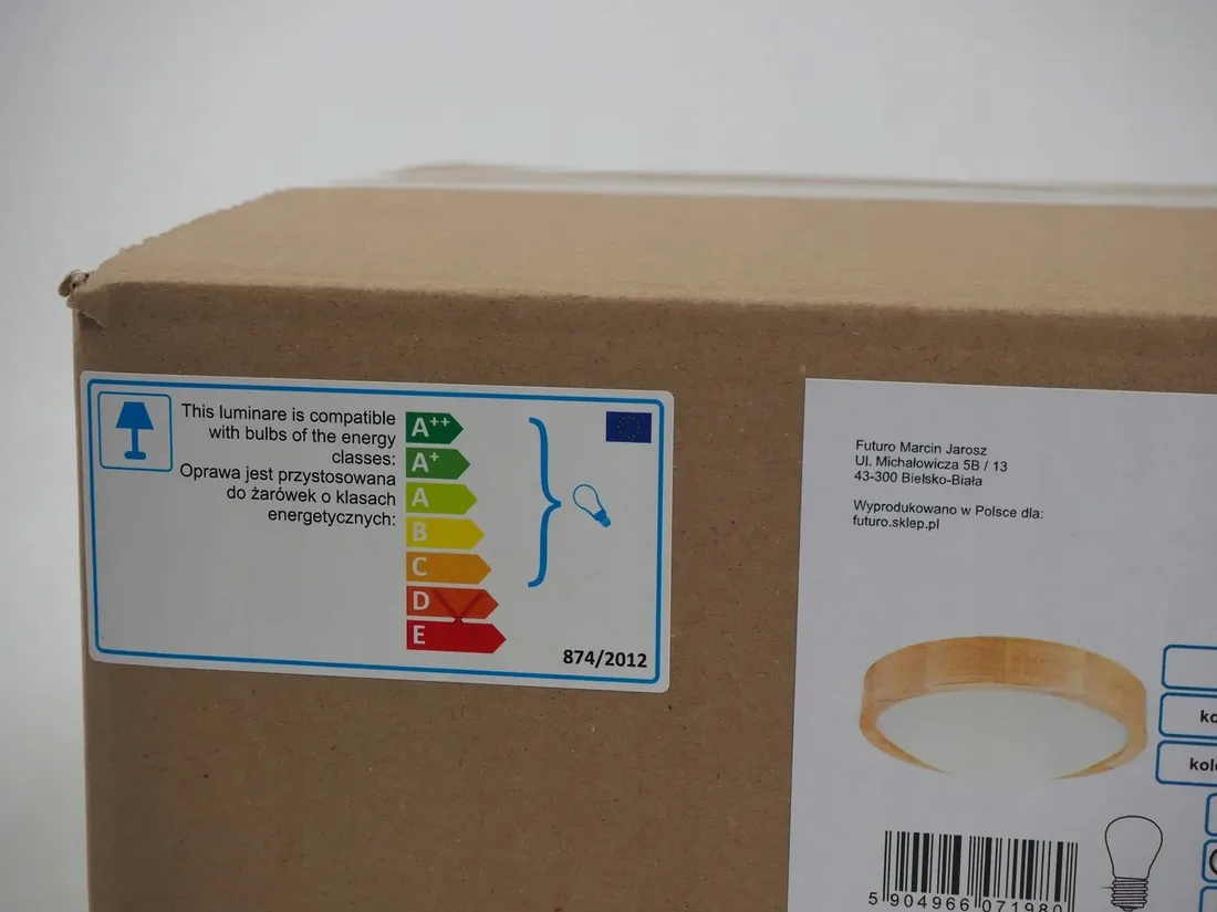 plafon-drewniany-lampa-panel-sufitowa-led-dab-27cm-stan-nowy