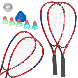 rakiety-do-badnimtona-zestaw-do-gry-paletki-lotki-pilka-pacholki-podstawka