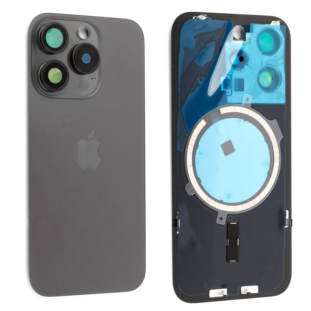 Klapka baterii panel tylny z oczkiem do iPhone 15 Pro, Black Titanium