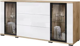 komoda-caro-150cm-dab-wotan-bialy-polysk