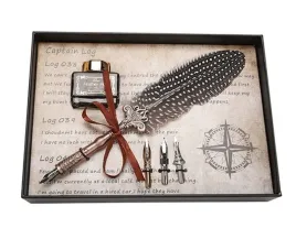 retro-pioro-z-kalamarzem-i-stalowkami-zestaw