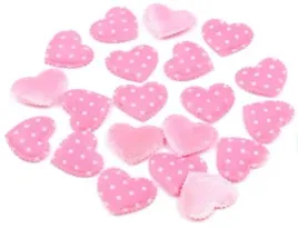 serduszka-materialowe-z-koronka-i-w-kropki