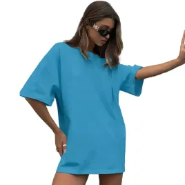 koszulka-damska-oversize-dluga-t-shirt-niebieska-tunika-mini-sukienka-xl