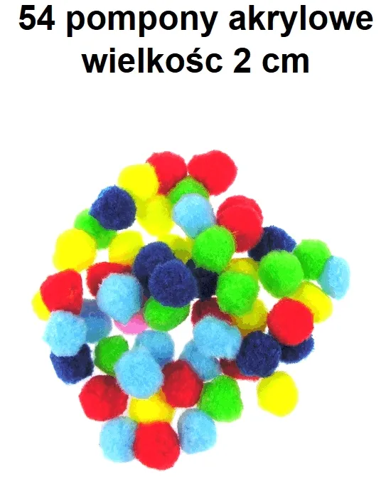 pompony-54-sztuki-2-cm