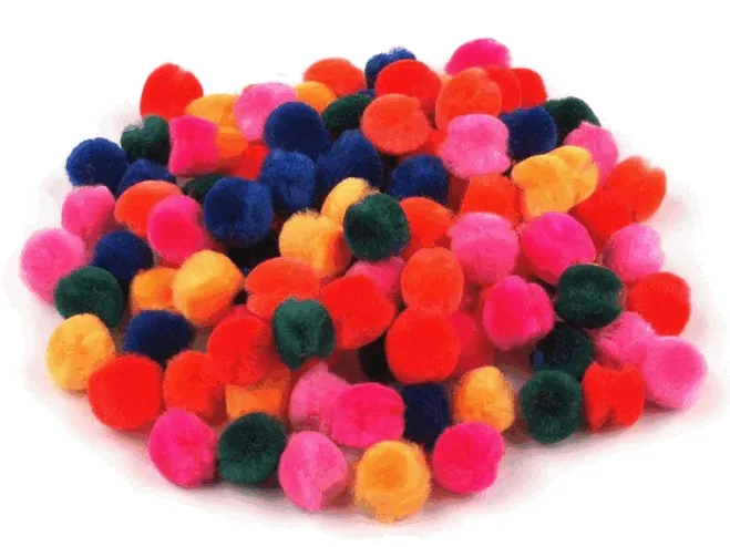 pompony-bez-bialych-100-sztuk