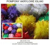 pompony-iglaki-komplet-40-sztuk-stan-nowy