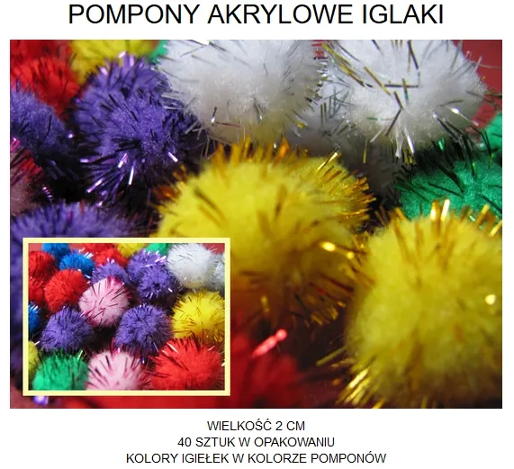 pompony-iglaki-komplet-40-sztuk