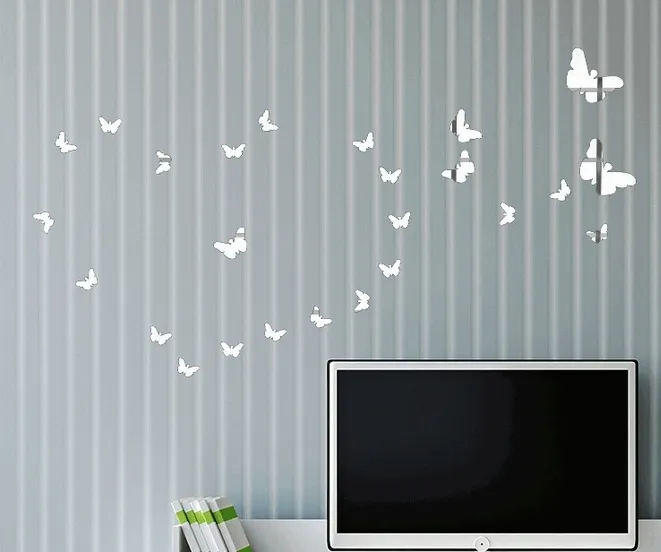 motyle-lusterka-25-sztuk-kolor-szary