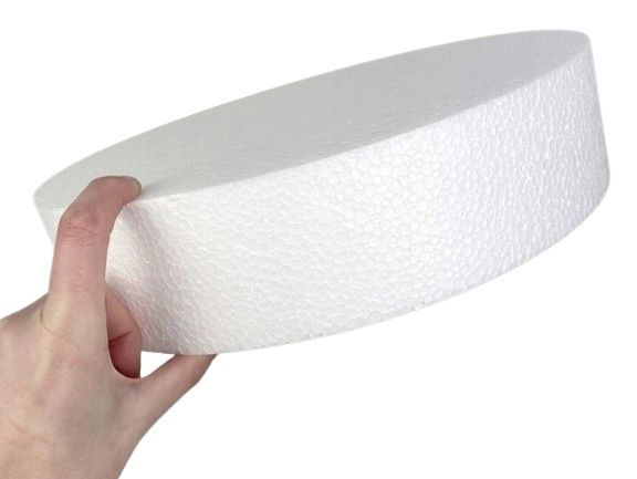 gruby KRĄŻEK styropianowy, koło, dysk 35 x 10 cm