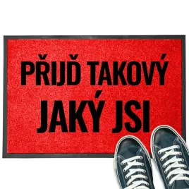 wycieraczka-wejsciowa-czerwona-hit-napisy-przyjdz-taki-jaki-jestes-wzor