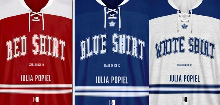 PAKIET SCARS ON ICE - TOMY 1-3 - RED SHIRT + BLUE + WHITE - JULIA POPIEL