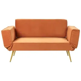 sofa-rozkladana-welurowa-pomaranczowa-saarela-lumarko