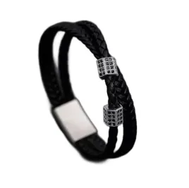 skorzana-bransoletka-meska-elegancka-stal-nierdzewna-316l-czarna-20-5cm