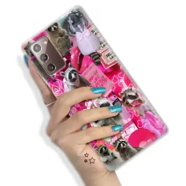 etui-do-samsung-note-20-pancerne-trendy-pink-cute-funny-animals-hit-wzory