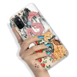 etui-do-oppo-a53-mocne-nowoczesne-trendy-pink-cute-funny-animals-hit-wzory