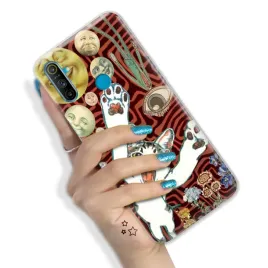 etui-do-realme-c3-pancerne-nowoczesne-trendy-pink-funny-animals-hit-wzory