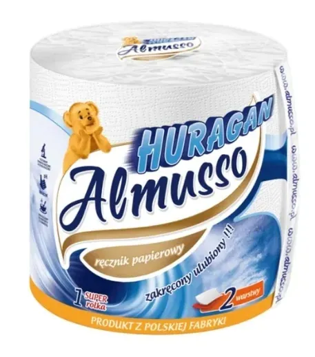 Ręcznik papierowy HURAGAN XXL 2W 60m celuloza 300 listków