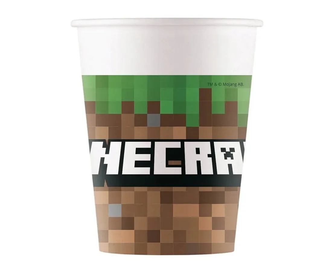 kubki-papierowe-jednorazowe-minecraft-200ml-8szt