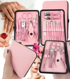 zestaw-do-manicure-18-elementow-rozowy-elegancki-przenosny-obcinacz-do-pazn