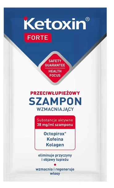 KETOXIN SZAMPON PRZECIWŁUPIEŻOWY WZMACNIAJĄCY WŁOSY Z KOLAGENEM I KOFEINĄ