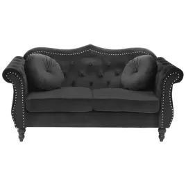 sofa-2-osobowa-welurowa-czarna-skien-lumarko